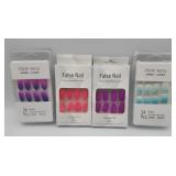 4 Packs Of 24 Press On Nails