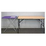 Lot Of 2 Cosco & More Metal Frame Folding Tables