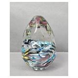 5" Signed Art Glass Paperweight