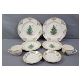 8 Pc Spode Christmas Tree Gold 75th Anniversary