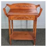 Antique Wooden Washstand Single Drawer