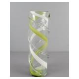15" Art Glass Swirl Vase