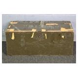 Vintage Wooden Us Military Foot Locker