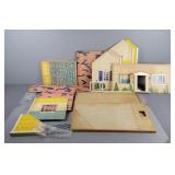 Vintage Unassembled Mfg Wood Dollhouse