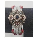 Turkish Style Rhinestone Multistrand Bracelet 6-
