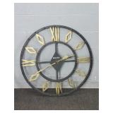 Bulova 36" Round Metal Wall Clock
