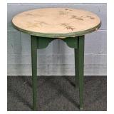Vintage Hand Painted Wood Frame Mfg Wood Table