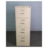 Metal Four Drawer File Cabinet - No Key