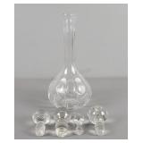 5pc Crystal Decanter & Stopper Set