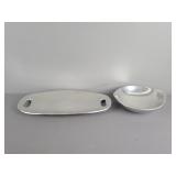 2x The Bid Nambe Metal Ware Serving Items