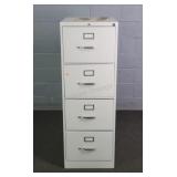 Metal Four Drawer File Cabinet - No Key