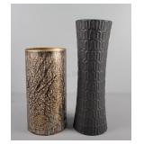 2x The Bid Metal & Glass Vase