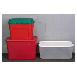 3x Bid Tamor & Sterilite Plastic Storage Totes
