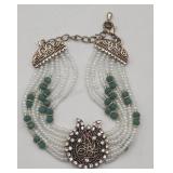 Turkish Style Rhinestone Multistrand Bracelet 6-
