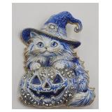 Blue White Enameled Porcelain Look Halloween