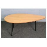 Mfg Wood  Top Metal Frame Cocktail Table