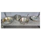 4pc Calphalon Stainless Cookware + Lids