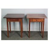 2x Bid Vintage Solid Pine Side Tables