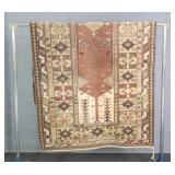 Vintage Hand Knotted Turkis Milas Prayer Rug