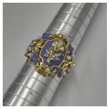Japanese Kimono Crystal Fashion Ring Sz