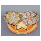 3x The Bid Woven Basket Tray