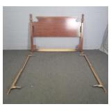 Cherry Finish Mfg Wood Queen Size Headboard& Frame