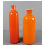 2x The Bid Tall Orange Vase