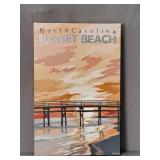 North Carolina Sunset Beach Embellished Print