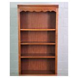 Cherry Finish Mfg Wood Bookshelf Made In Usa