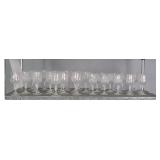 32 Pc Cut Glass Stemware