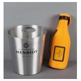 2 Pc Lot Henriot Champagne Bucket & Cooler Bag