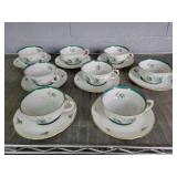 8x The Bid Royal Bayreuth Tea Cup & Saucer