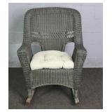 Very Sturdy Metal Frame Synthetic Wicker Rocker