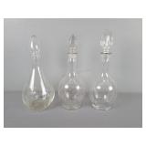 3x The Bid Assorted Decanters