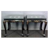 2x Bid Vintage Oriental Table Mother Of Pearl