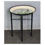 Vintage Hand Decorated Composite Round Tray