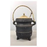 Small Cast Iron Cauldron W/ Lid/stirrer
