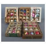 5x Box Vintage Christmas Ornaments