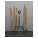 6x Assorted Yard Tools