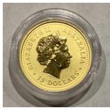 2000 Australia $15 Gold Kangaroo
