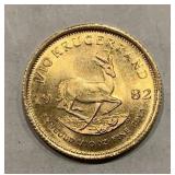 1982 1/10 Oz Gold Krugerrand South Africa