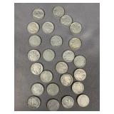 Lot Of 25 Mixed Buffalo & Liberty Nickels