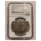 1808 Mexico 8 Reales Ngc Au58