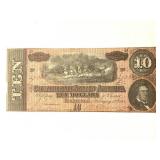 1864 Confederate $10 Better Grade