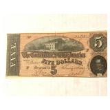 1864 Confederate $5 Note