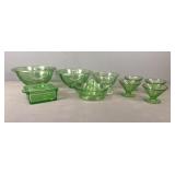 Green Depression Glass