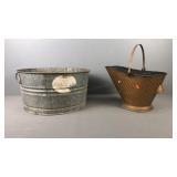 2x - Galvanized Tub & Ash Bucket