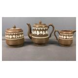 3x - Matte Brown Stoneware Jasperware