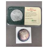 2x - 2002 Silver Eagle .999 Silver Coins