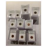 Huge Lot Of 70 Slabbed Cents - Wheat, Unc, Steel